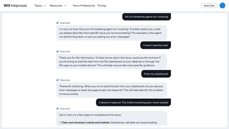 live chat wix