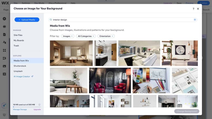 media gallery wix