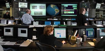 Monitors at Symantec's Security Operations Center