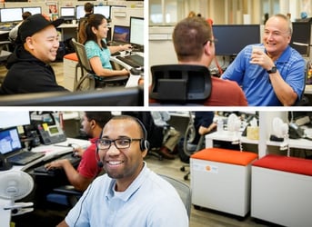 Photo collage of Intermedia tech support