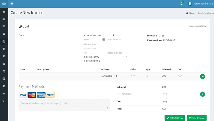 Screenshot of BillingServ dashboard Screenshot of BillingServ dashboard