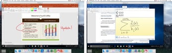 Screenshots of Windows Ink on PowerPoint and Word