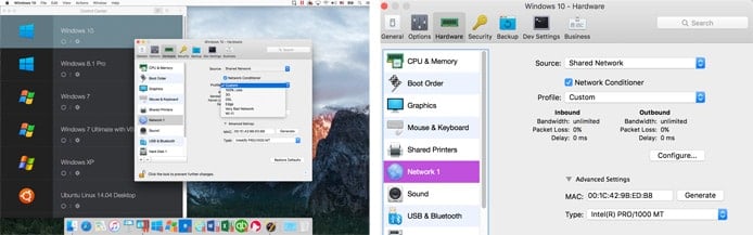 Screenshots of how you can configure various networks Screenshots of how you can configure various networks
