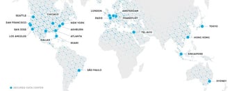 Map of StackPath's datacenter locations