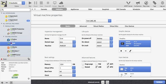 Screenshot of Archipel interface Screenshot of Archipel interface