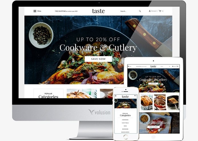 Screenshot of Volusion-made online store Screenshot of Volusion-made online store