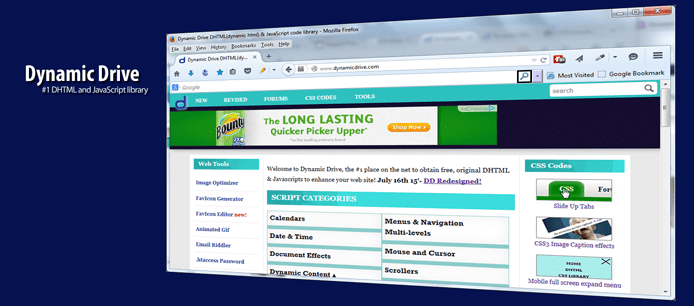 Screenshot of Dynamic Drive homepage Screenshot of Dynamic Drive homepage
