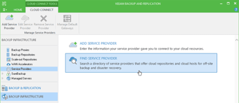 Screenshot of Veeam Cloud Connect 