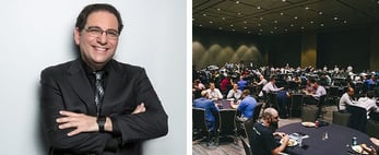 Portrait of Kevin Mitnick and networking session