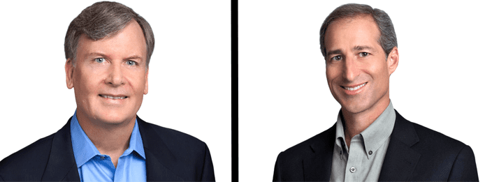 Headshots of Dave Garr and Darrell Benatar