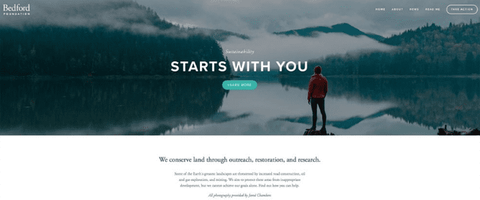 Screenshot of Squarespace's Bedford template Screenshot of Squarespace's Bedford template