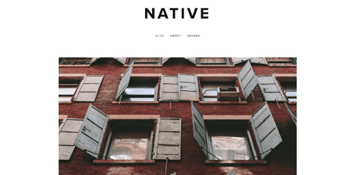 Screenshot of Squarespace's Native template Screenshot of Squarespace's Native template