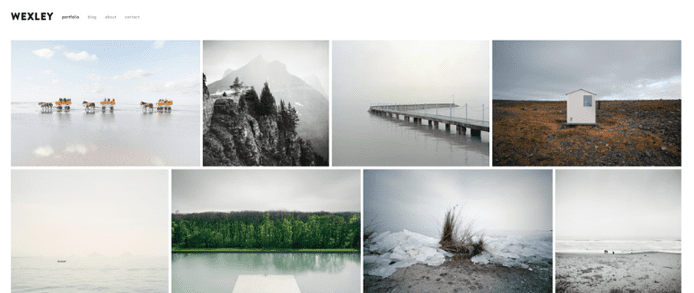Screenshot of Squarespace's Wexley template Screenshot of Squarespace's Wexley template