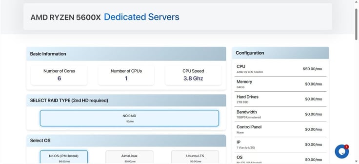 Ordering dedicated servers Ordering dedicated servers