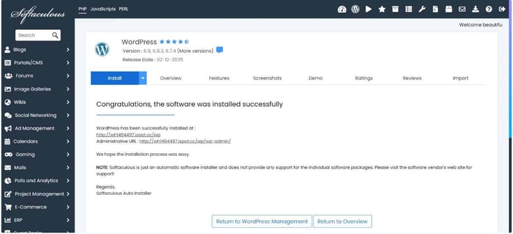 Install WordPress Install WordPress