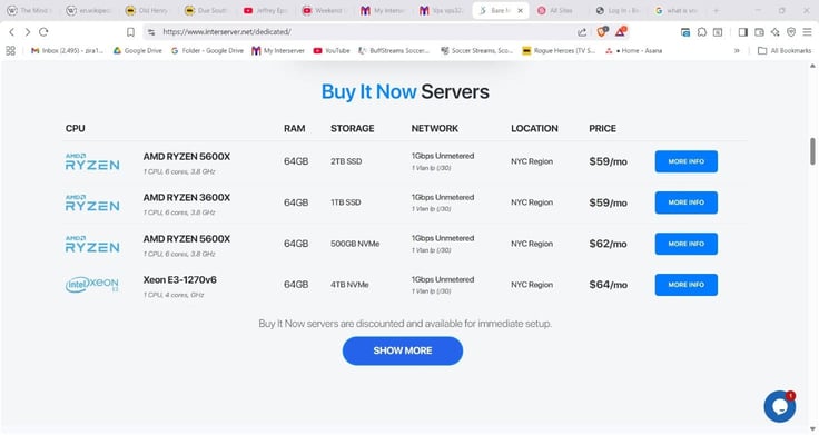 InterServer Buy It Now servers InterServer Buy It Now servers