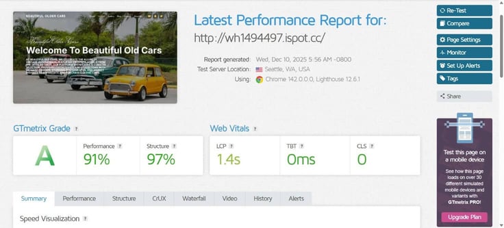 InterServer website builder performance InterServer website builder performance