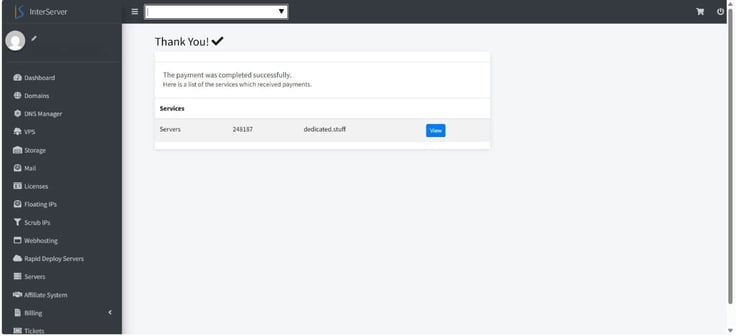 dedicated server confirmation dedicated server confirmation