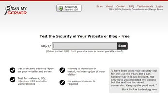 Screenshot of ScanMyServer Screenshot of ScanMyServer