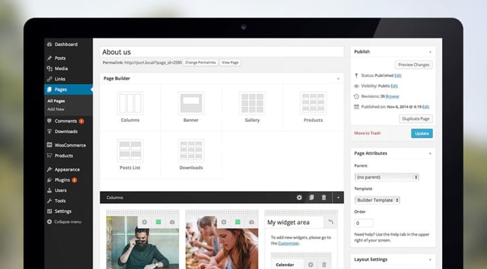 Screenshot of WordPress Screenshot of WordPress