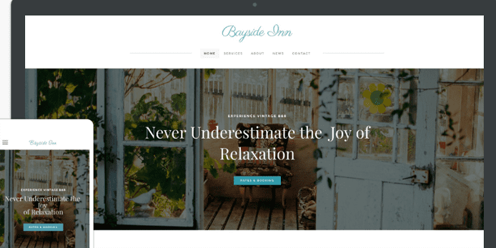 Screenshot van Weebly ' s CleanLines thema's CleanLines theme