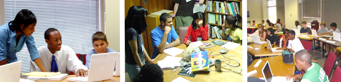 Collage of students learning through computational science Collage of students learning through computational science