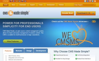 Screenshot of CMSmadesimple.org