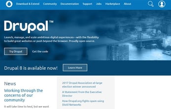 Screenshot of Drupal.org