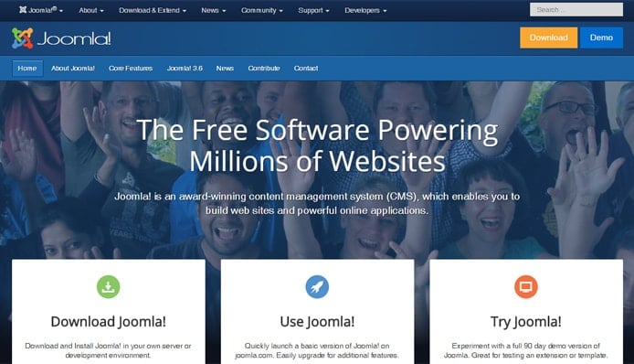 Screenshot of Joomla.org Screenshot of Joomla.org