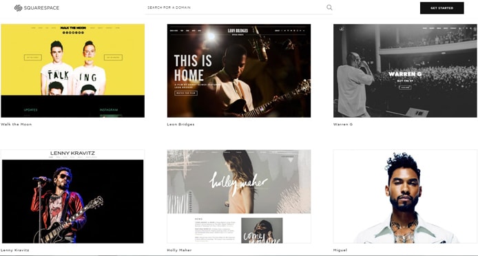 Screenshot of Squarespace templates Screenshot of Squarespace templates