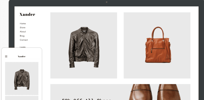 Screenshot of a Weebly eCommerce theme