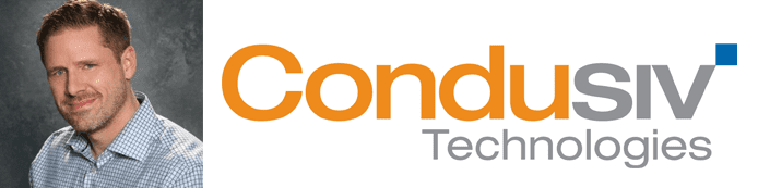 Collage of Brian Morin's headshot and Condusiv logo