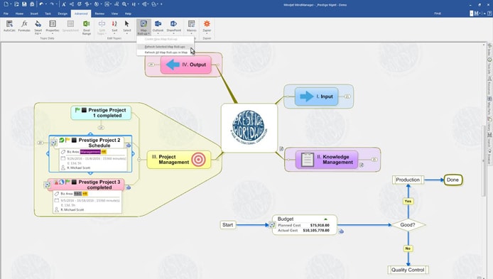 Screenshot of MindManager for Enterprise UI Screenshot of MindManager for Enterprise UI