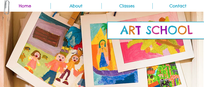 Screenshot of Wix Art School template