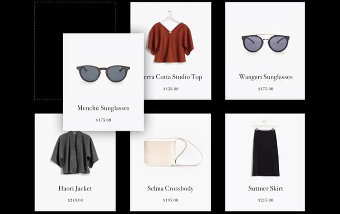 Screenshot of Squarespace product page