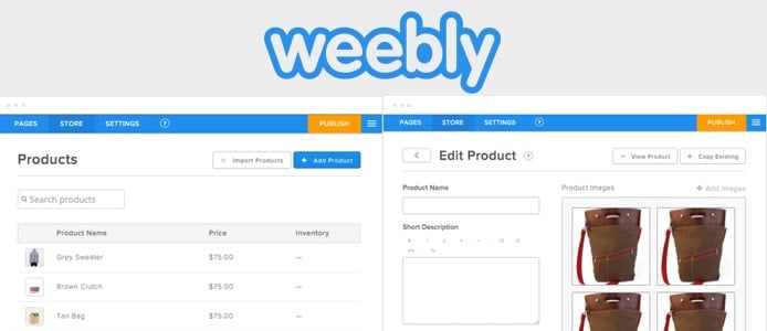 Weebly logo and screenshots Weebly logo and screenshots