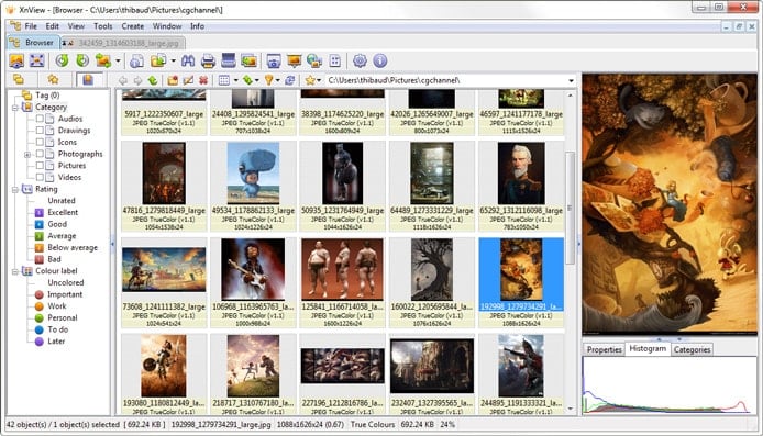 Screenshot of XnView Screenshot of XnView
