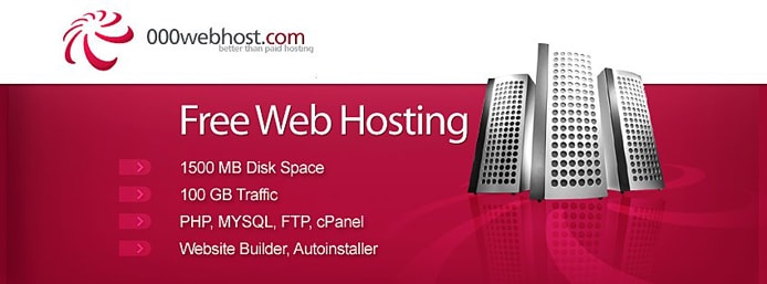 Screenshot of 000webhost features Screenshot of 000webhost features