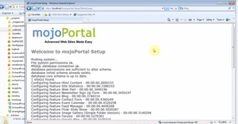 Screenshot of the mojoPortal interface