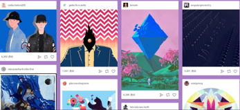 Screenshot of Tumblr blog profiles