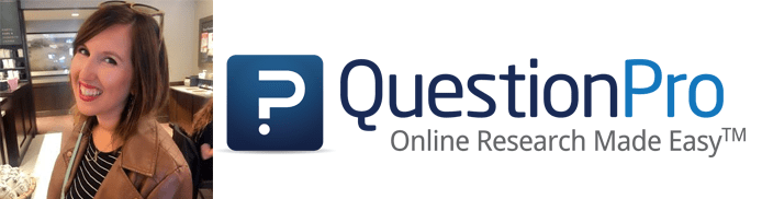 Lindsey Rapose's headshot and QuestionPro logo Lindsey Rapose's headshot and QuestionPro logo