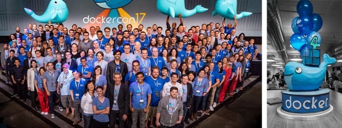 Pictures of Docker employees and cake Pictures of Docker employees and cake
