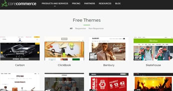 Screenshot of CoreCommerce website Screenshot of CoreCommerce website