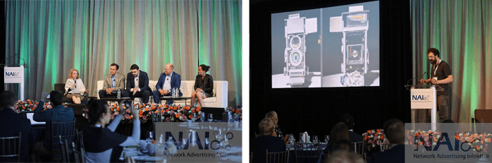 Photo collage of speakers on stage at the NAI Summit