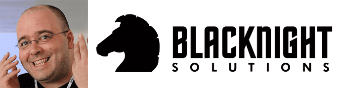 Michele Neylon's headshot and the Blacknight logo