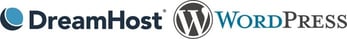 DreamHost and WordPress logos
