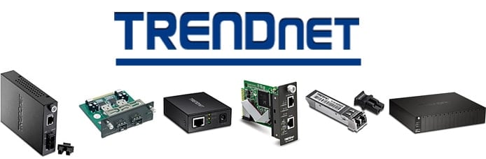 TRENDnet logo with images of products TRENDnet logo with images of products
