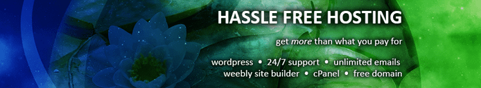 Graphic listing the "Hassle-Free Hosting" tagline and features WebHostingPad offers businesses Graphic listing the "Hassle-Free Hosting" tagline and features WebHostingPad offers businesses