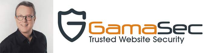 Rob Zimmer's headshot and the GamaSec logo