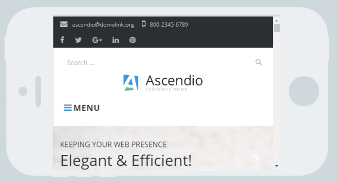 Screenshot of Ascendio on a mobile phone Screenshot of Ascendio on a mobile phone
